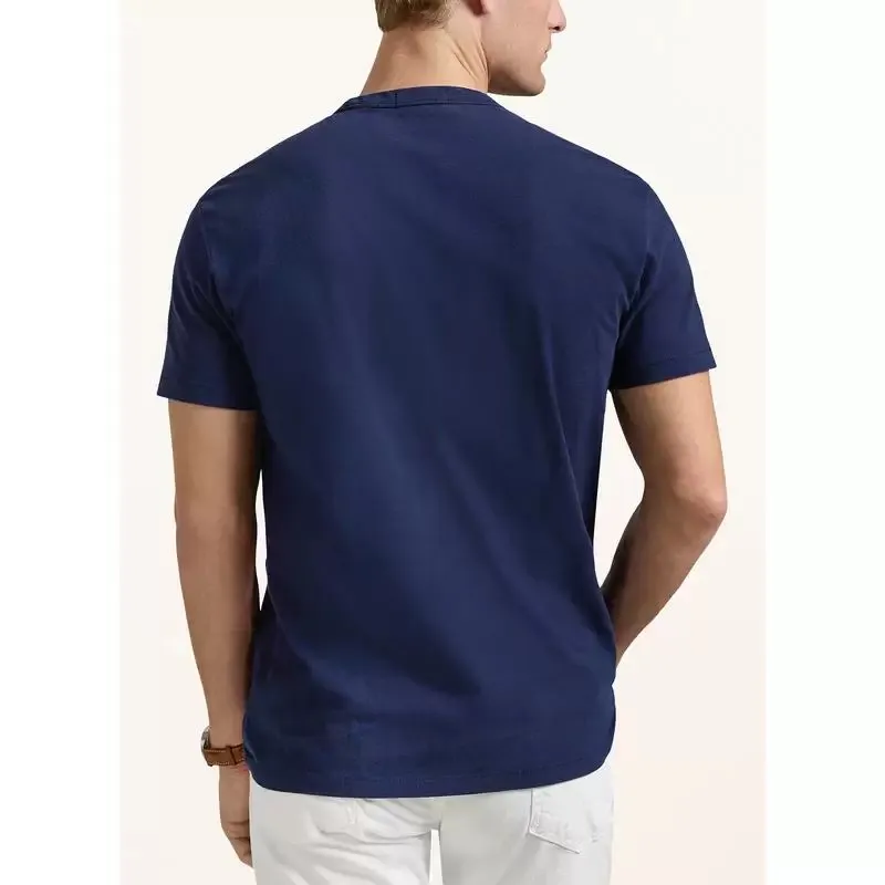 P130 Style No.: RL010】Ralph Lauren/Ralph Lauren 25ss simultaneously launches one-color horse embroidery round neck short sleeves